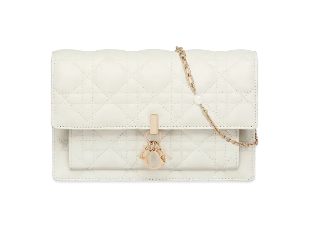 Dior Lady Chain Pouch Latte Cannage Lambskin "Latte"