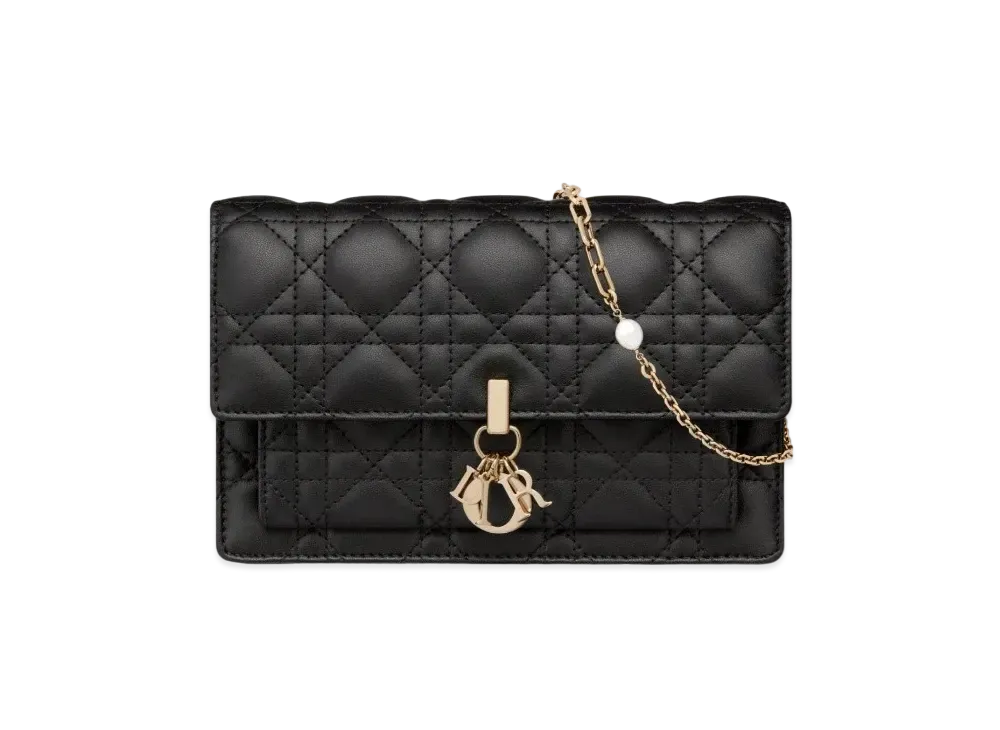 Dior Lady Chain Pouch Cannage Lambskin "Black"