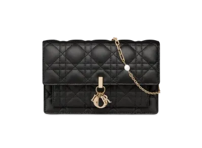 Dior Lady Chain Pouch Cannage Lambskin "Black"