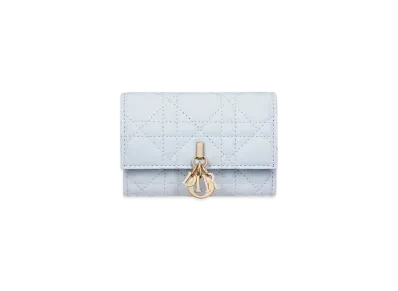 Dior My Dior Glycine Wallet Cannage Lambskin "Shirt Blue"