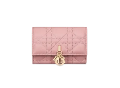 Dior Miss Dior Glycine Wallet Cannage Lambskin "Antique Pink"