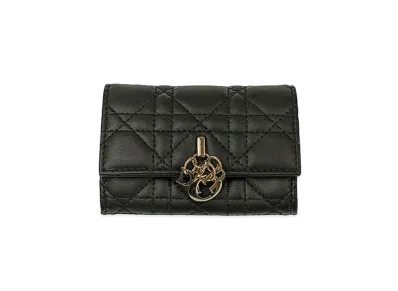 Dior Miss Dior Glycine Wallet Cannage Lambskin "Black"