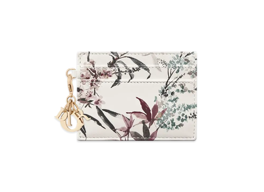 Dior Lady Dior Freesia Card Holder Millefiori Printed Lambskin "Multicolor"