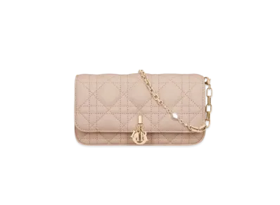 Dior Lady Phone Pouch Cannage Lambskin "Caramel Beige"