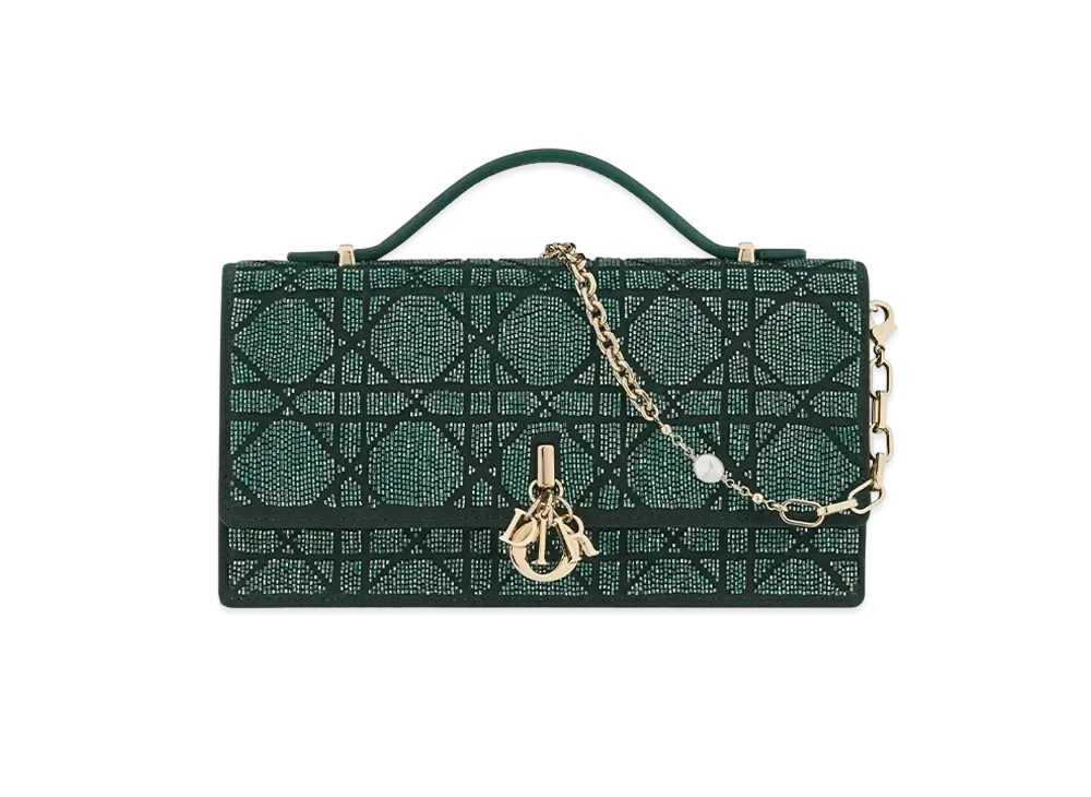 Dior Miss Mini Bag Micropearl "Pine Green"