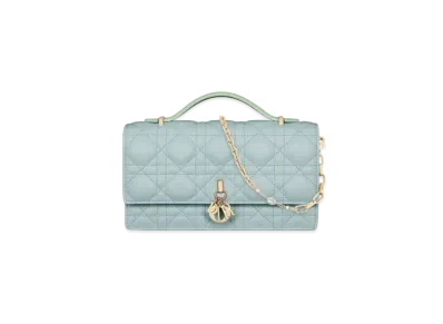 Dior My Dior Mini Bag Two-Tone Cannage Lambskin "Celestial Blue/Pastel Mint"