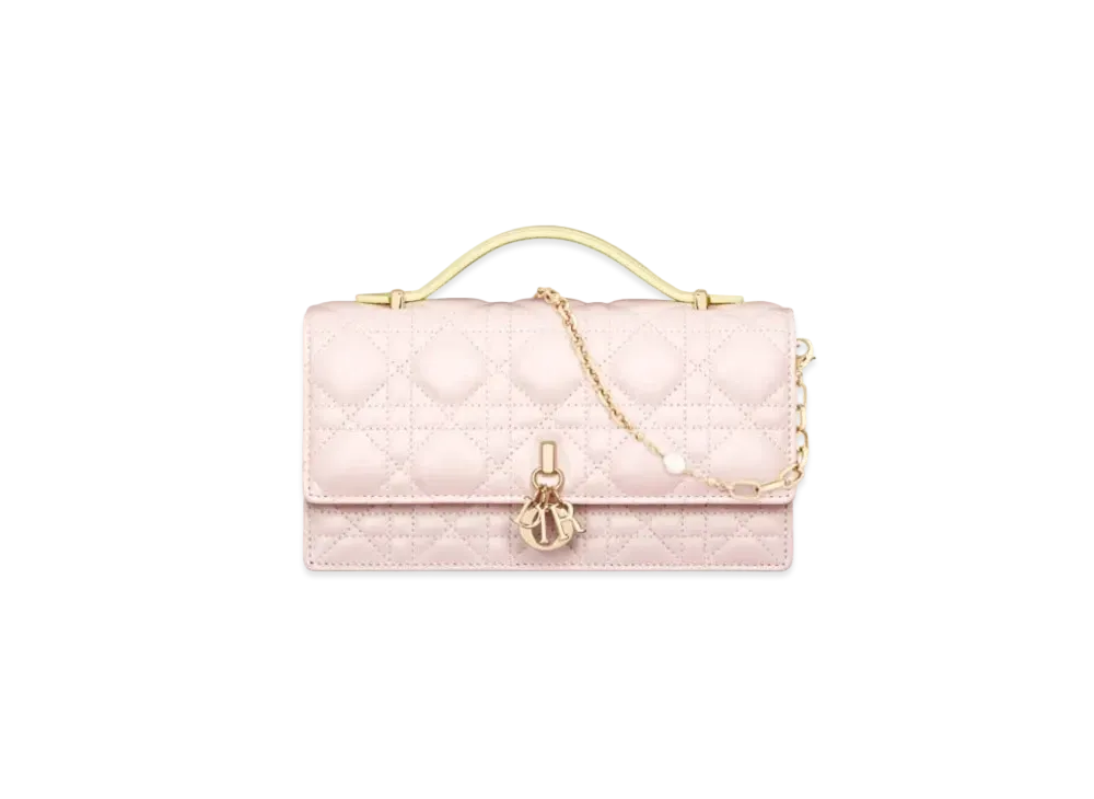 Dior My Dior Mini Bag Two-Tone Cannage Lambskin "Rose Quartz/Pastel Yellow"