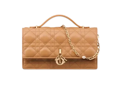 Dior Miss Dior Mini Bag Cannage Lambskin "Tan"