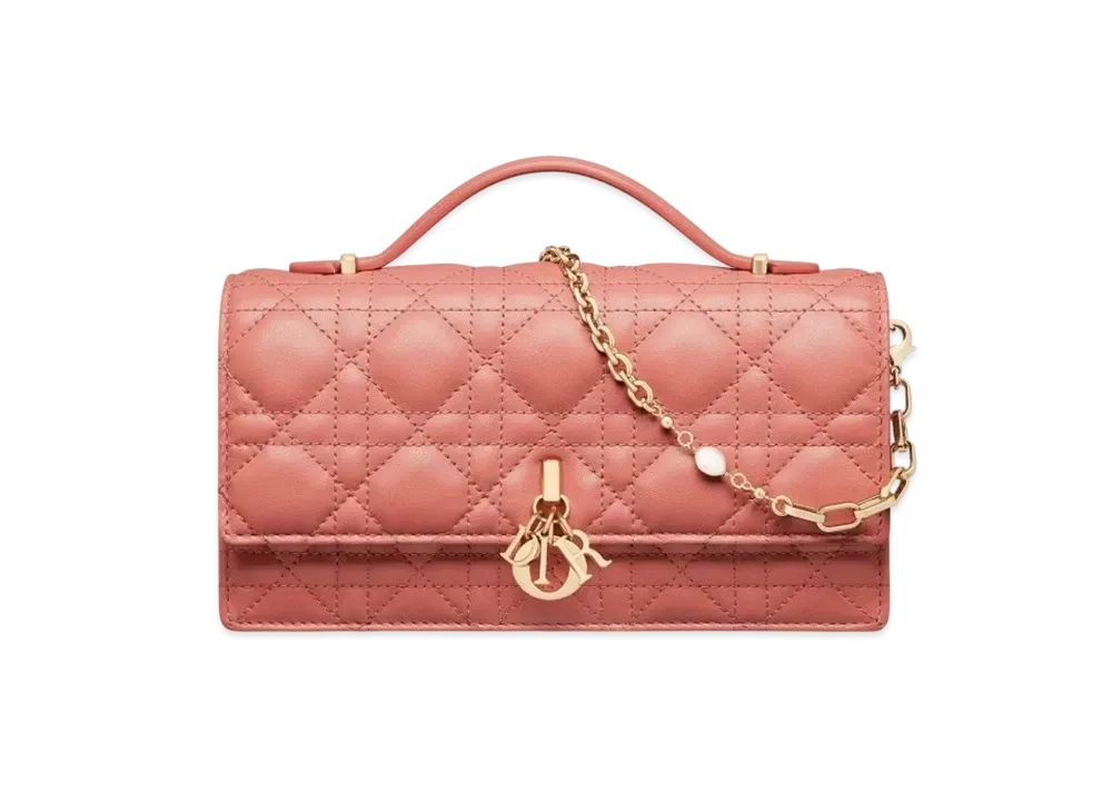 Dior Miss Dior Mini Bag Cannage Lambskin "Ethereal Pink"