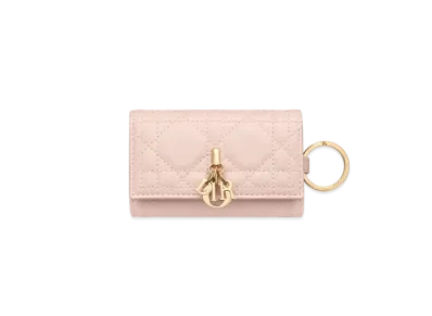 Dior My Dior Aster Key Case Cannage Lambskin "Powder Pink"