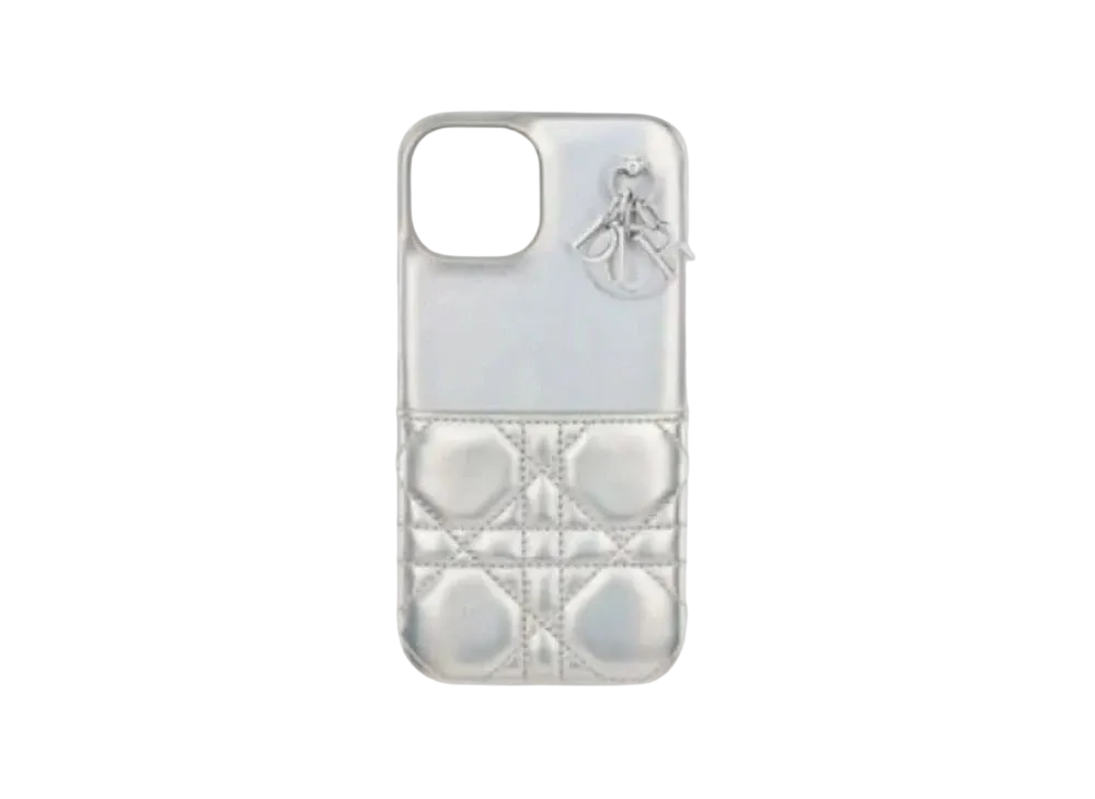 Dior iPhone 14 Case "Metallic Silver"