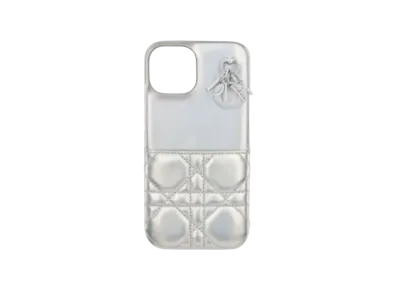 Dior iPhone 14 Case "Metallic Silver"