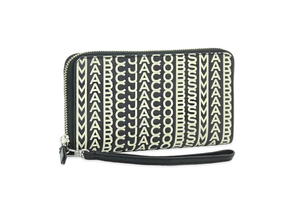 Marc Jacobs Monogram Leather Slim "Black/White"