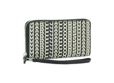 Marc Jacobs Monogram Leather Slim "Black/White"