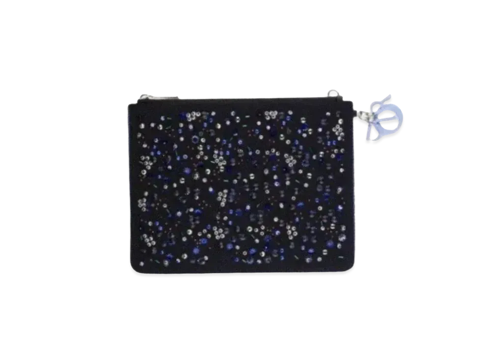 Dior Zipper Flat Wallet "Black"