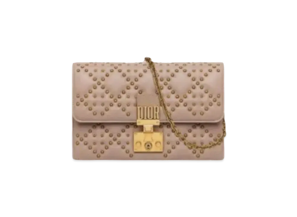 Dior Cannage Pattern Lambskin Wallet "Pink"