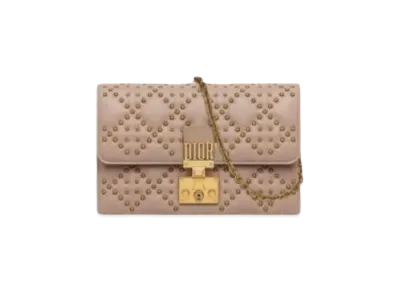 Dior Cannage Pattern Lambskin Wallet "Pink"