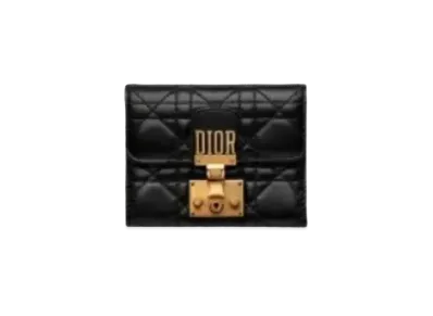 Dior Dioladict Lambskin Wallet "Black"