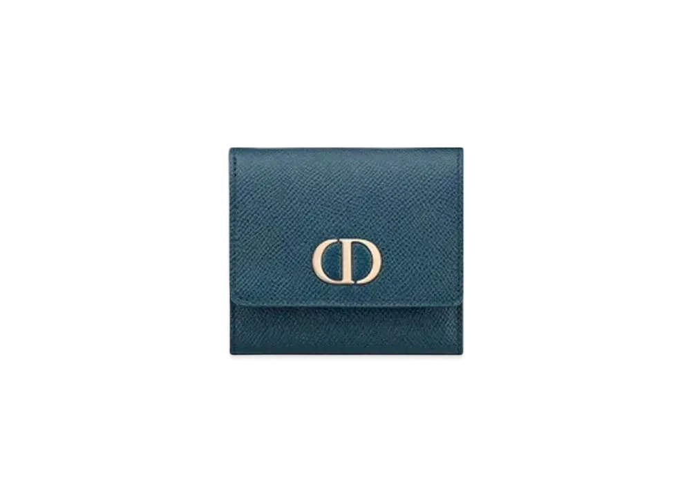 Dior 30 Montaigne Lotus Wallet "Blue"