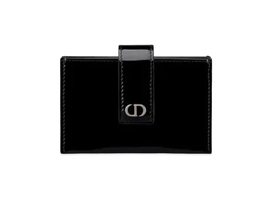 Dior Patent Leather 30 Montenyu 5 Pocket Card Holder "Black"