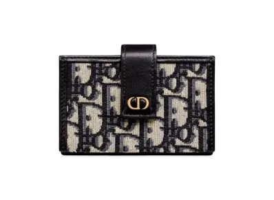 Dior Oburiku Print 30 Montenyu Card Holder "Blue"