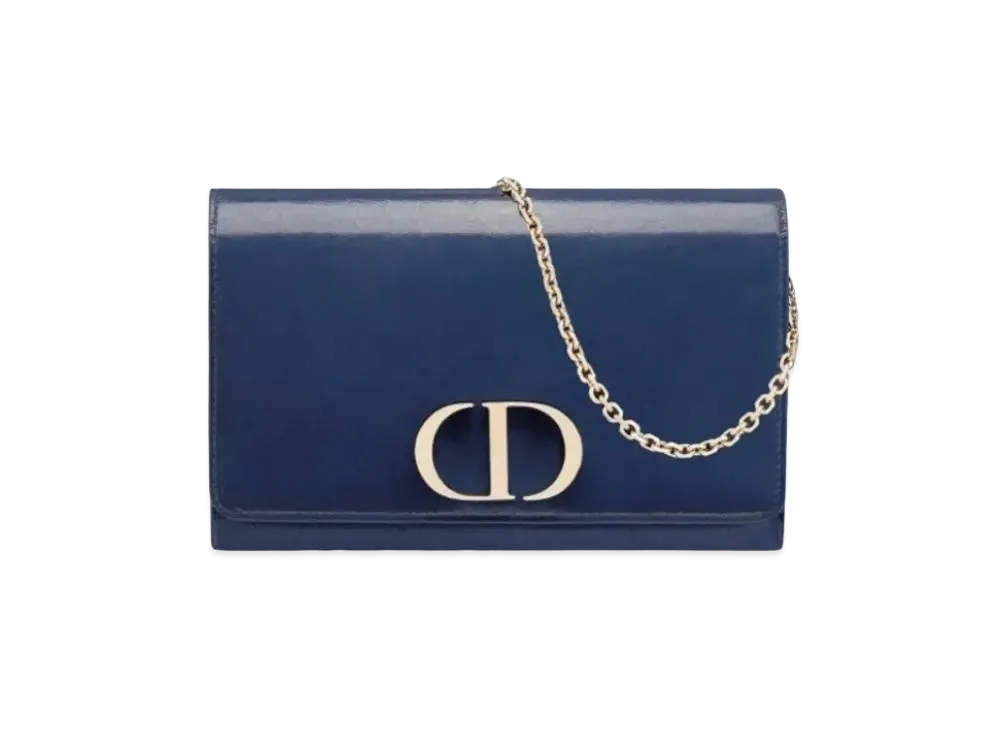 Dior Montenyu Chain Wallet "Blue"