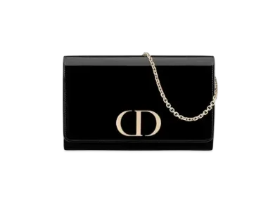 Dior Patent Leather 30 Montenyu Chain Wallet "Black"