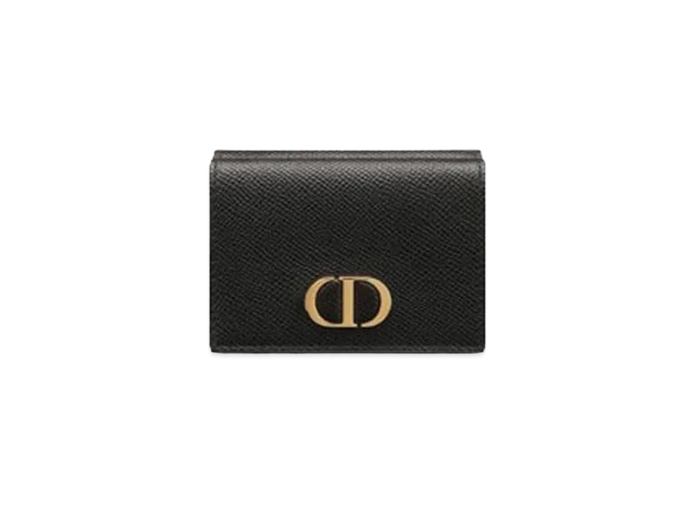 ディオール 30 モンテーニュ コンパクト ウォレット "ブラック" S2084OBAE_M900