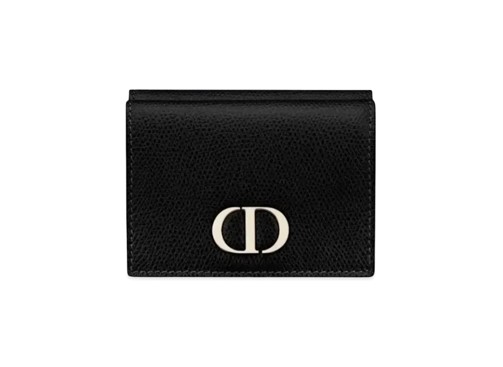 ディオール カウレザー 30 モンテーニュ ウォレット "ブラック" S2084OWBH_M900