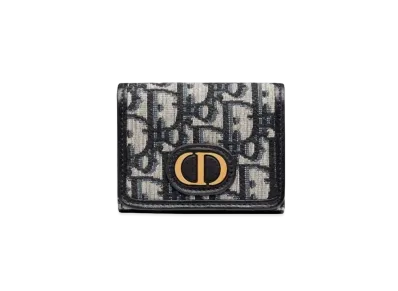 Dior 30 Montaigne Compact Wallet "Blue"