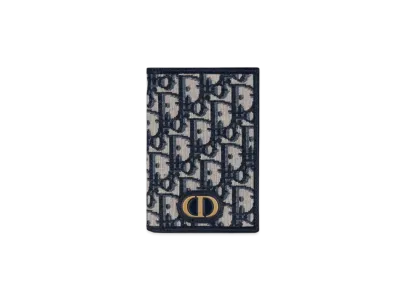 Dior 30 Montaigne Passport Holder "Blue"