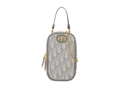 Dior 30 Montaigne Phone Holder Dior Oblique Jacquard "Gray"