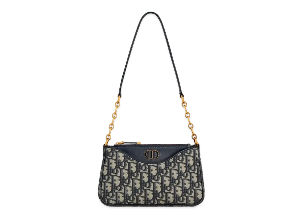 Dior 30 Montaigne Hobo Avenue Mini Bag Dior Oblique Jacquard "Blue"