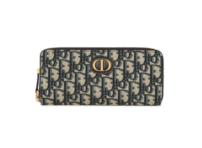 Dior 30 Montaigne Voyageur Slim Wallet Dior Oblique Jacquard "Blue"