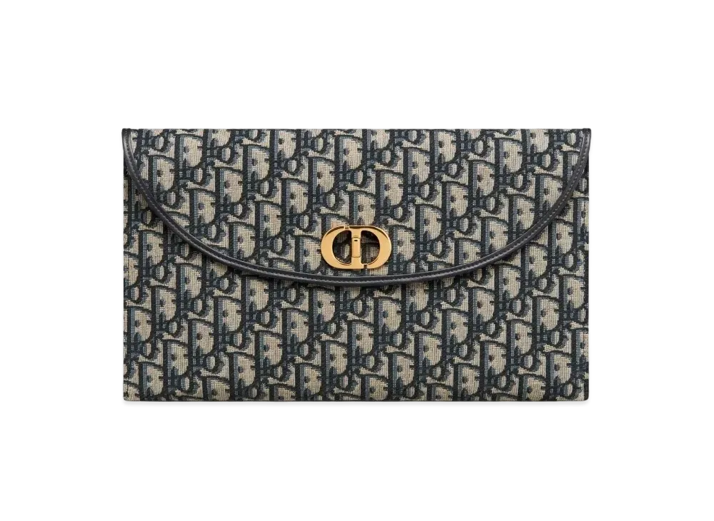 Dior 30 Montaigne Avenue Pouch Flap Dior Oblique Jacquard "Blue"