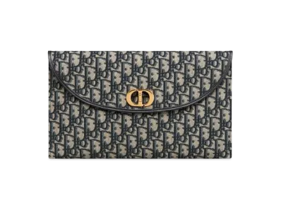Dior 30 Montaigne Avenue Pouch Flap Dior Oblique Jacquard "Blue"