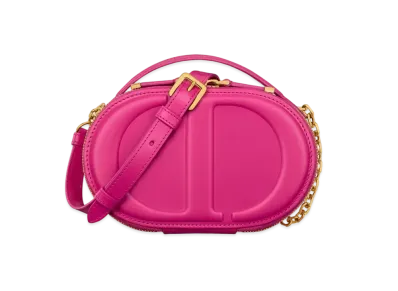 Dior CD Signature Oval Camera Bag Calfskin Embossed CD Signature "Rani Pink"