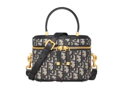 Dior Small CD Signature Vanity Case Dior Oblique Jacquard "Blue"