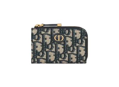 Dior 30 Montaigne Yuzu Key Case Dior Oblique Jacquard "Blue"