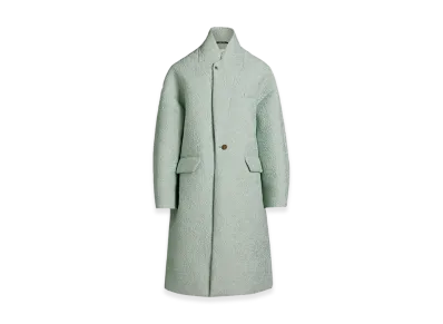 Maison Margiela Women's Cloque Flower Oversized Coat "Sarcelle Blue"