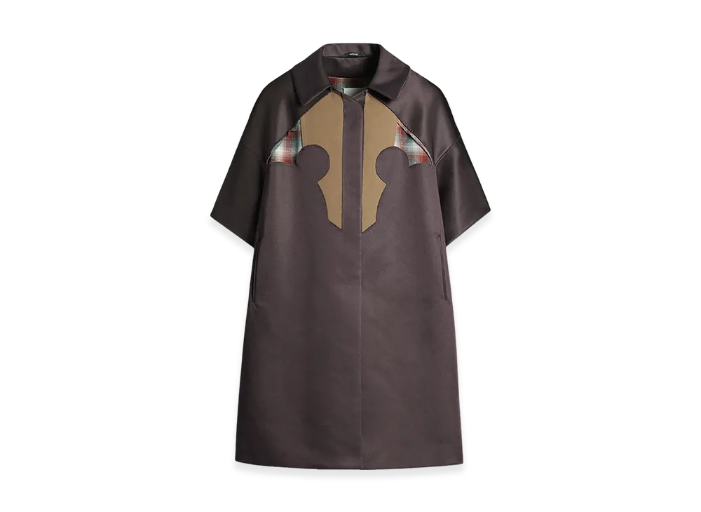 Maison Margiela Women's Pendleton Yoke Coat "Bordeaux"