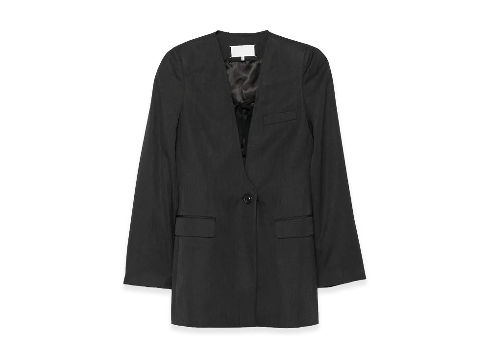 Maison Margiela Women's Wool Blazer "Slate Black"