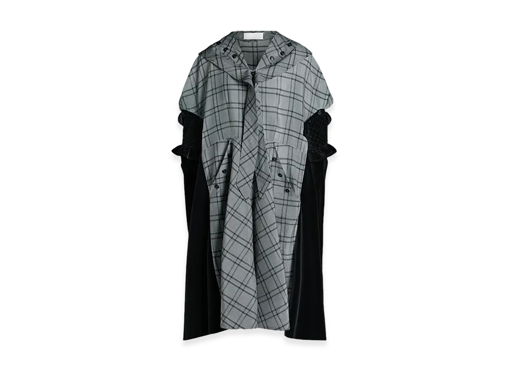 Maison Margiela Women's Spliced Silk Poplin Dress "Grey"