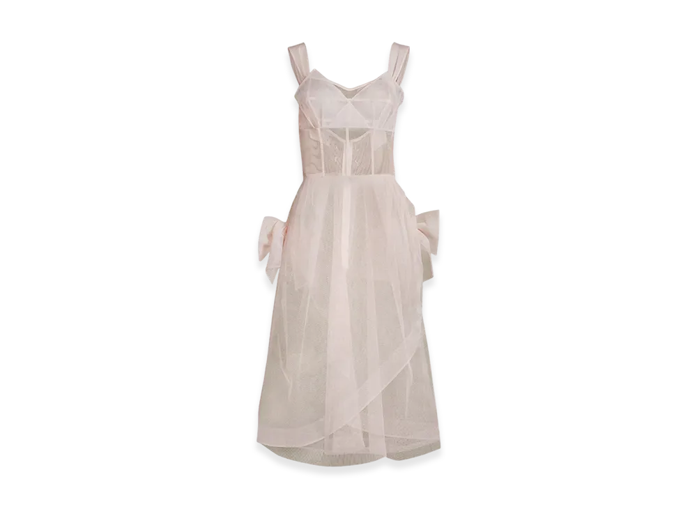 Maison Margiela Women's Tulle Midi Dress "Pink"