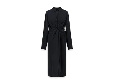 Maison Margiela Women's Draped Midi Dress "Black"