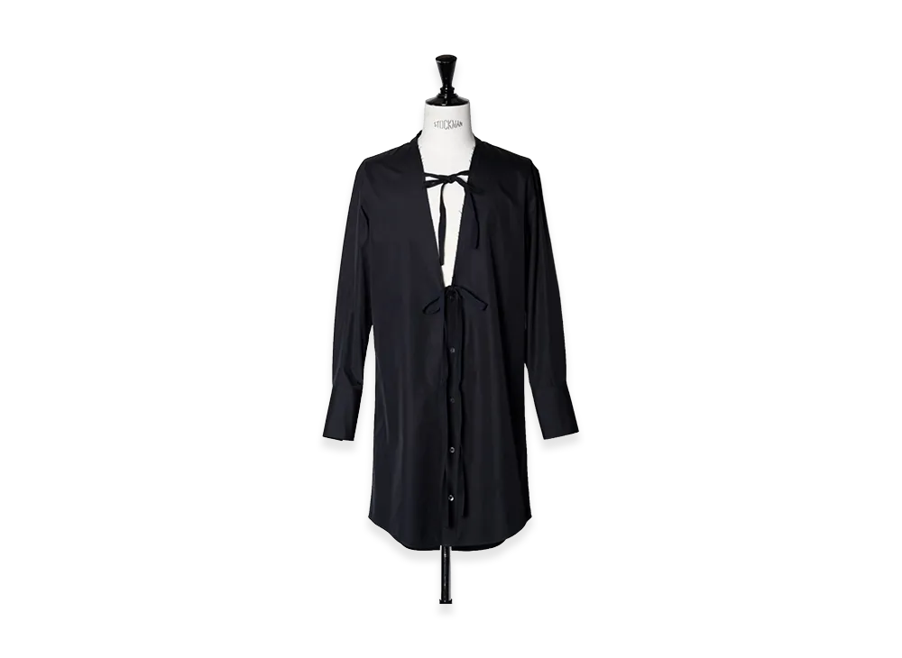 Maison Margiela No Collar Code/Button Vareuse Shirts "Black"