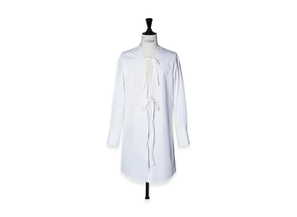 Maison Margiela No Collar Code/Button Vareuse Shirts "White"