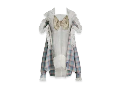 Maison Margiela Women's Pendleton Wool Tulle Shirt "Multicolor"