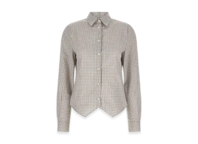 Maison Margiela Women's Pointed Hem Shirt "Gray"