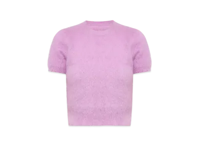 Maison Margiela Women's Short Sleeve Cropped Knit "Acid Lavander"